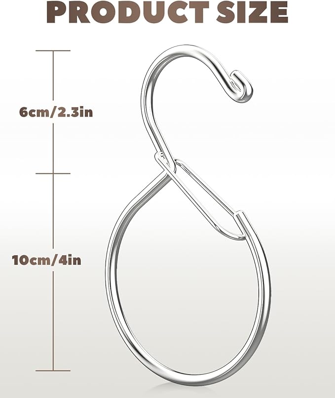 Supforce 4 Pack Belt Hanger, Tie Hanger & Belt Organizer, Rust-Proof Belt Hanger for Closet, Ties, Scarves, Bags & Accessories, Keeps Closet Neat & Organized, Silver