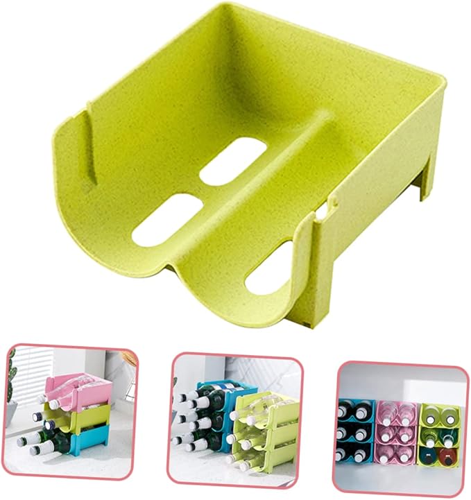 3pcs Plastic Beer Tower Cabinet Organizer Stackable Can Fridge Rack for Soda Beer Holder Wine Dispenser