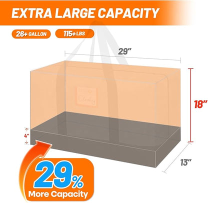 8 Pack Moving Bags, 115lb Capacity Heavy Duty Storage Bag with Zippers and Strong Handles, Packing Bags with Internal Compression Straps, Alternative to Moving Boxes -103L,Clear and Black