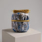 Magnetic Bobby Pin Holder, 2-in-1 Design Bobby Pins Collector and Storage, Hair Accessories Organizer, Magnetic Paper Clip Holder, Blue Flower