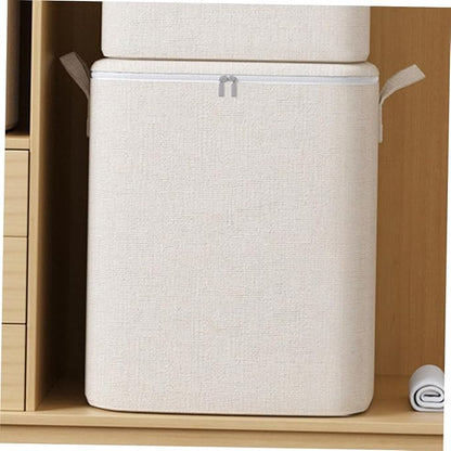 TIDTALEO Storage Bag Comforter Large Bag Organizer Wardrobe Storage Large Zipper Bag Clothes Bag with Zipper Bedding Bag Large Bags for Moving Storage for Closet Cotton Linen Quilt Big Bag