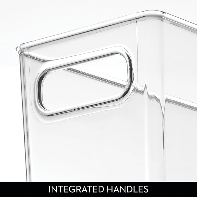 iDesign Slim Clear Plastic Bathroom Storage Bin, Tall Narrow Organizer for Lotions, Creams, and Toiletries