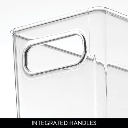 iDesign Slim Clear Plastic Bathroom Storage Bin, Tall Narrow Organizer for Lotions, Creams, and Toiletries