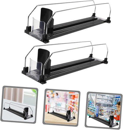 2pcs Plastic Steel Roller Beverage Propeller Drink Dispenser for Parties Soda Can Organizer Drink Pusher for Refrigerator