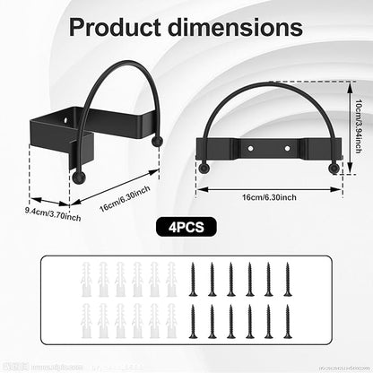 4 Pack Cowboy Hat Rack, Wall Mount Cowboy Hat Holder, Hat Hooks for Wall, Wide Brim Western Hat Hanger Organizer for Baseball Caps Display, Non-Damage Brim Design, Wall Decor Western Decor