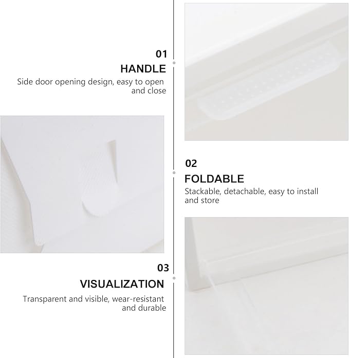 Zerodeko Stackable Sneaker Storage Box Flip Lid, White 33.5×24.5×17.5cm Pp Plastic Shoe Organizer for Home and Closet