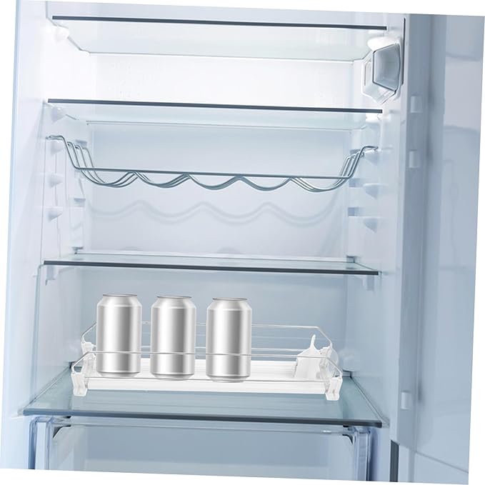 Beverage Organizer for Refrigerator Rolling Can Dispenser Touchless Function Space-Saving Soda Can Holder for Home and Commercial Use