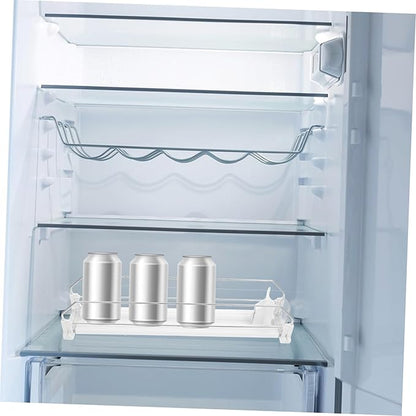 Beverage Organizer for Refrigerator Rolling Can Dispenser Touchless Function Space-Saving Soda Can Holder for Home and Commercial Use