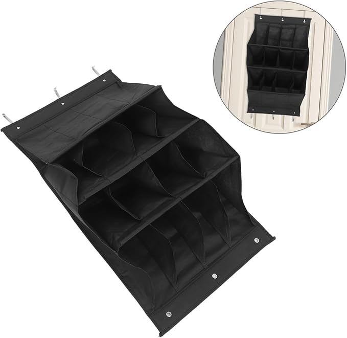IMIKEYA Over Door Shoe Organizer Wall Mounted Storage Rack for Boots High Heels and Sneakers Breathable Compact Design for Spaces Easy Installation Without Tools