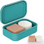 Quatish Solid Shampoo Bar Holder, Large Leakproof Travel Soap Case, Silicone Soap Box with Draining Layer, Enhanced Soap Container, Suitable for Camping, Gym, Bathroom, Outdoor Essentials, Green