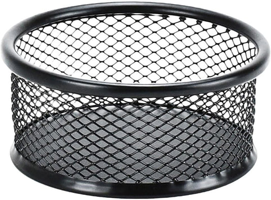 1 Pc Black Minimalist Metal Paper Clip Holder Mesh Paperclip Bowl Binder Clip Dispenser Desk Bobby Pin Container Organizer for Home Office Classroom School Desk Supplies Holders and Dispensers by Unknown