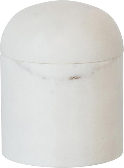 Bloomingville Round Marble Salt Cellar, White