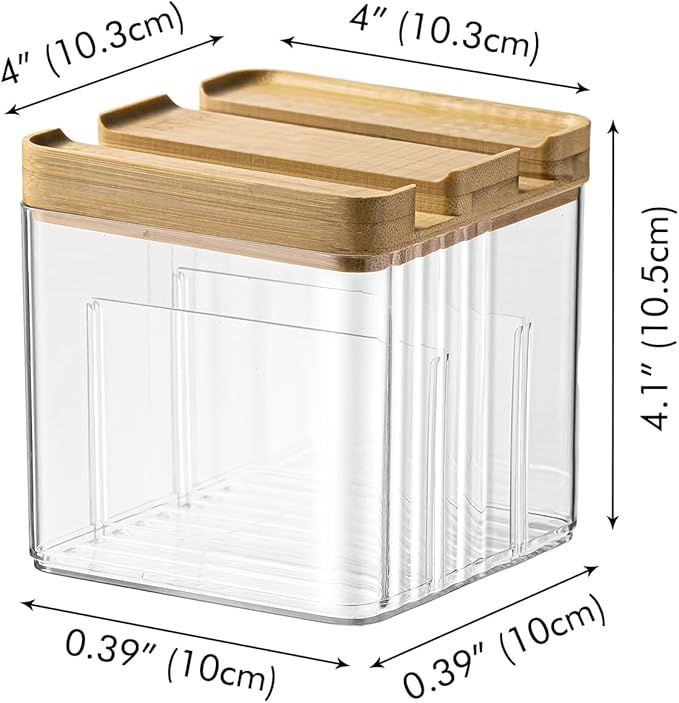 Poeland Lipstick Organizer, Desktop Storage Box with Lid and Divider, Cosmetic Organizer for Lipsticks, Small Skin Care Products, Cosmetics
