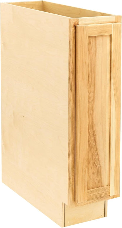 Quicklock RTA (Ready-to-Assemble) | Base Kitchen Cabinets - Shaker Style | Made in America (Rustic Hickory, 9" Wx34.5 Hx24 D Base)
