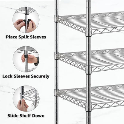 (2-Pack) 24" x 54", Green Epoxy Additional Heavy Duty Wire Shelving, Wire Shelf for Shelving Units, NSF Replacement Shelves for Rack