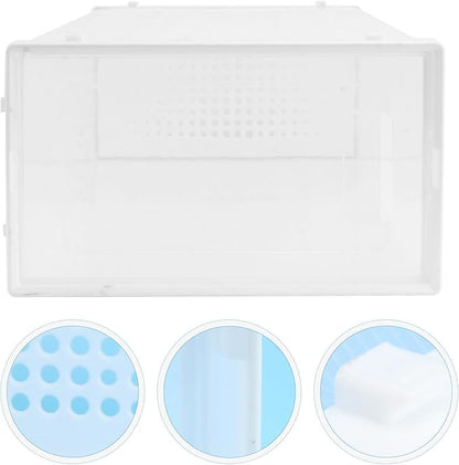 Healifty Thickened Large Shoe Storage Box with Flip Lid, Heavy-duty Plastic Household Shoe Organizer Container for Boots and Sneakers, Multipurpose Stackable Closet Storage