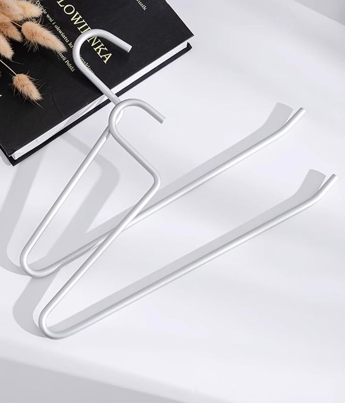 Premium Matte Silvery Aluminum Pants Hanger 10 Pack, 13.7” Extra Smooth & Durable Metal Shirt Dress Hanger,Aluminum Alloy Hanger,Clothing Support,Clothing Hang