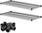 18" x 42" Black Wire Shelf 2-Pack | NSF Commercial Heavy Duty Storage Rack Add-On Shelving