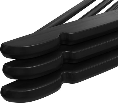 Utopia Home Premium Wooden Hangers 20 Pack - Durable & Slim Coat Hanger - Suit Hanger with 360-Degree Rotatable Hook - Wood Hangers with Shoulder Grooves (Black Color)