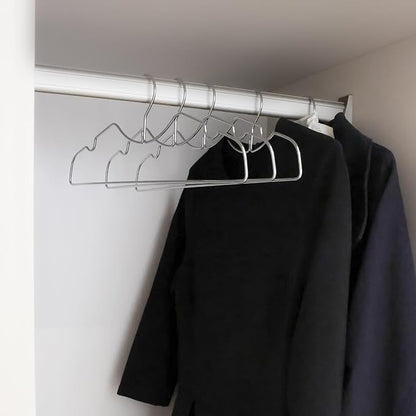 20 Pack Heavy Duty Metal Steel Wire Clothes Hanger, Ultra Slim & Short Neck Hanger,Space Saving Durable Non-Slip Felt Hangers, Closet Organizer for Home Dorm Laundry (Silver)