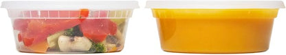 Healthy Packers Food Storage Containers with Airtight Lids (8 oz, 24 Pack) - Clear Plastic Food Storage Jars - Great for Your Slime Kit - BPA Free| Leakproof - Microwaveable - Reusable & Freezer Safe