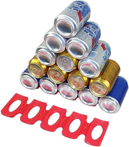Ulalaza 2Pcs Bottle Stacking Mat Can Stacker Kitchen Cabinet and Fridge Storage Rack Wine Bottles Holder