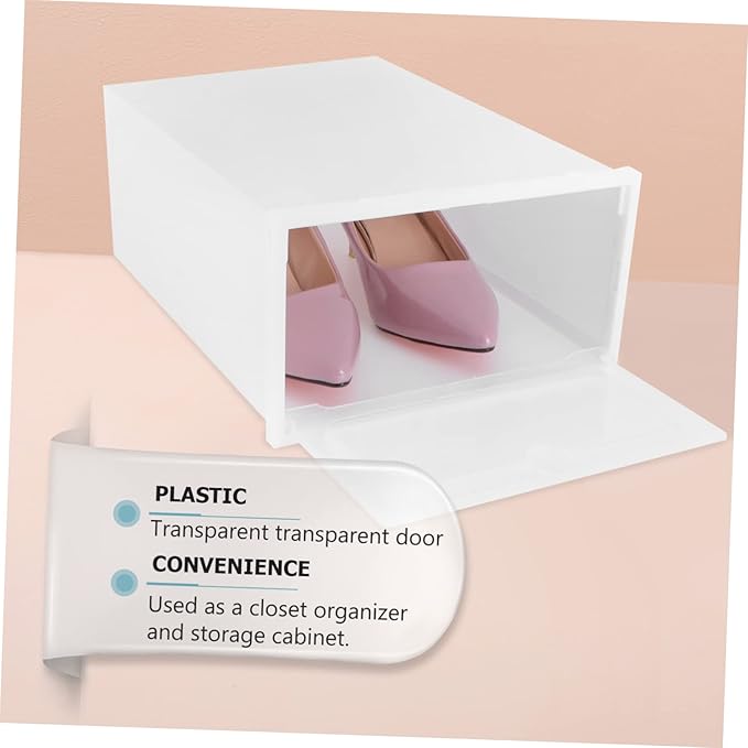 Shoe Organizer Box 12 Pack Stackable Sneaker Boxes Plastic Storage Bin Transparent for Shoes Closet Home