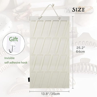 Claw Clip Organizer Holder for Women Girls, Hanging Hair Clip Stand Storage Holder for Wall, Door, Closet, Big Claw Clip Display for Girls