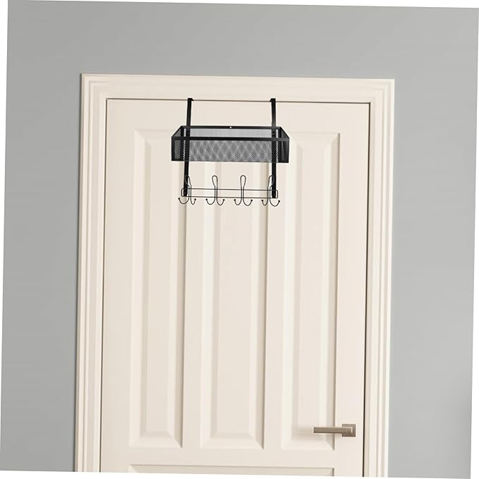 Over Door Organizer Multi Layer Storage Rack for Bathroom Kitchen Bedroom No Drill Installation Stylish Design for Maximized Space for Towels Hats More