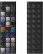 Baseball Hat Rack, 30 Pocket Over-The-Door Hat Organizer with Clear Deep Pockets to Display Baseball Caps Collection, Complete with 3 Over Door Hooks (Black, 30 Pockets)