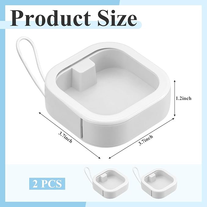 Kathfly 2 Pack Hair Tie Organizer Portable Hairband Holder Portable Hair Accessories Organizer Hanging Storage Container for Cotton Swab Bobby Pin Small Items on Desktop(White)