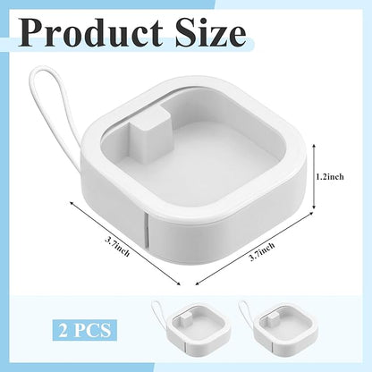 Kathfly 2 Pack Hair Tie Organizer Portable Hairband Holder Portable Hair Accessories Organizer Hanging Storage Container for Cotton Swab Bobby Pin Small Items on Desktop(White)