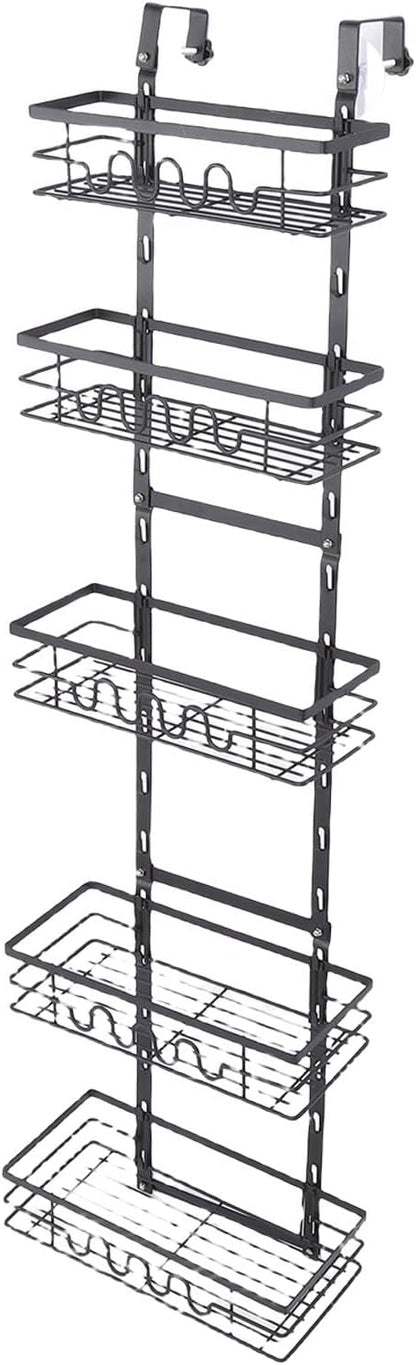 SUNGOOYUE Hanging Metal Over Door Organizer, Sturdy Kitchen Storage Solution, Adjustable Door Shelf for Easy Access