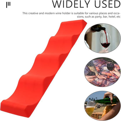 2pcs Creative Wine Bottle Holder Rack Silicone Pad for Bar Hotel Decorative