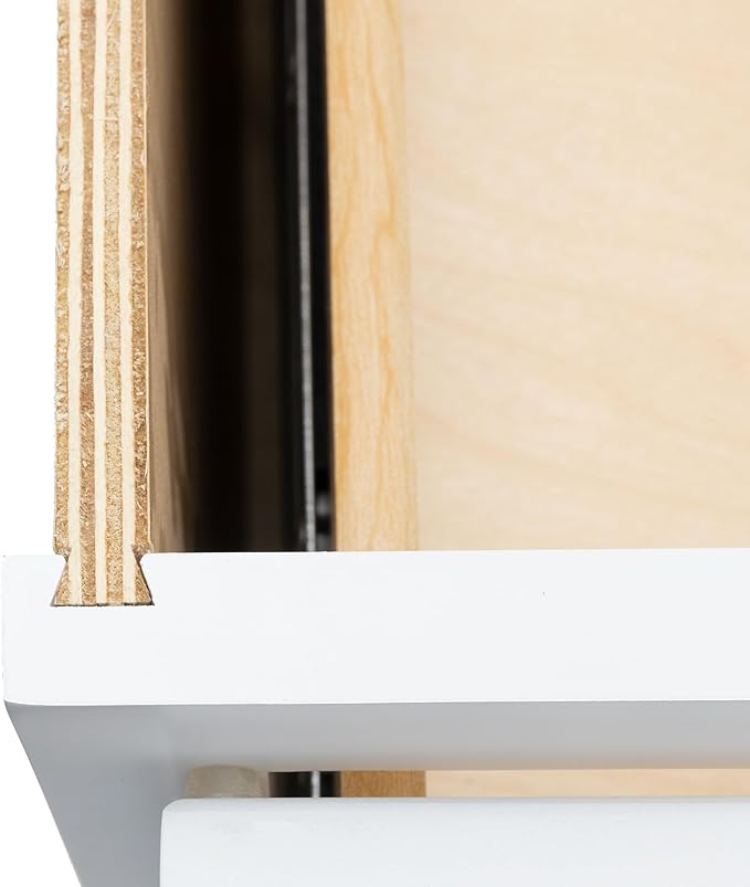 Quicklock RTA (Ready-to-Assemble) | Base Kitchen Cabinets - Shaker Style | Made in America (Pure White, 15" W x 34.5" H x 24" D 3 Drawer Pots and Pans)