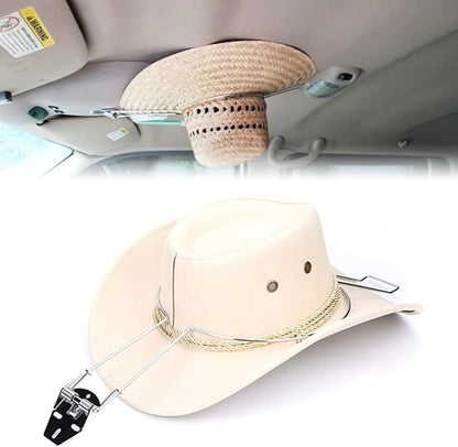 Cowboy Hat Holder Metal Cowboy Hat Holder Car Hat Hook Hanger for Pickup Car Truck Hat Clip Hanging Rack Car Accessories Rack