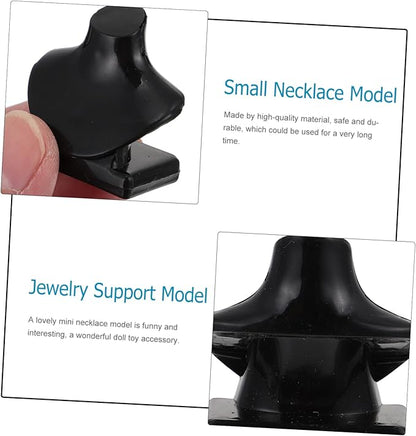 Cabilock Mini Necklace Holder for Dolls 20pcs Play House Miniature Necklace Models Display Jewelry Accessories
