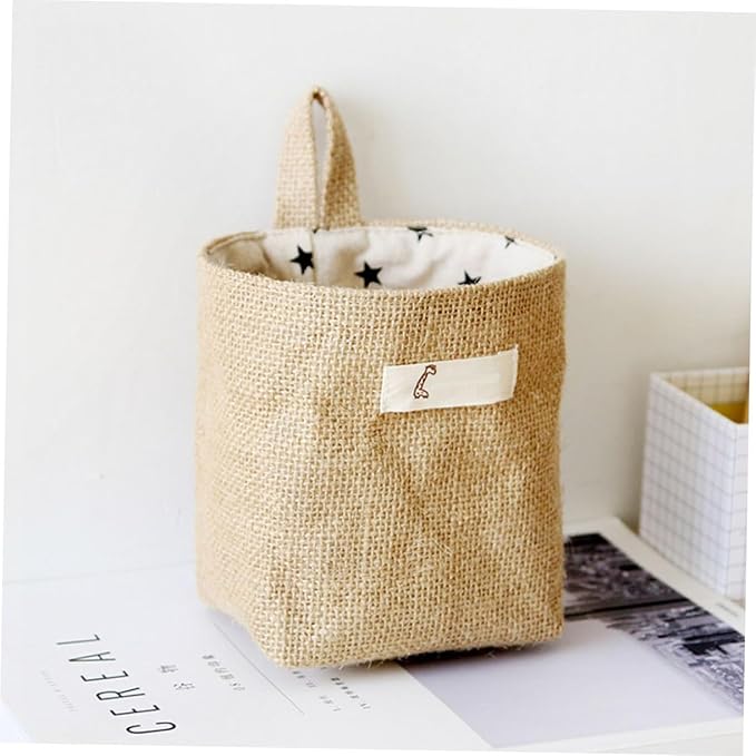 2Pcs Hanging Organizer Bag Stylish Door Wall Storage Pouch for Dorm Room Convenient Space Saver Dual Sided Use Natural Beauty Design for Organizing