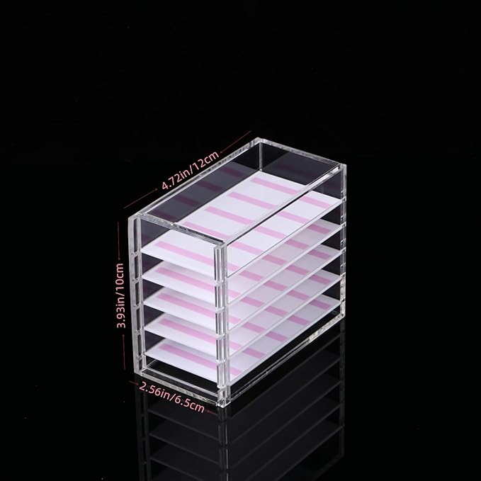 5 Layers Nail/Acrylic Lash Extensions Storage Organizer,Cosmetic Makeup Container Box,Clear Case Cabinet Display for Nail Lash Supplies Artists,Home & Eyelash Salon (5 Layers for Nail)