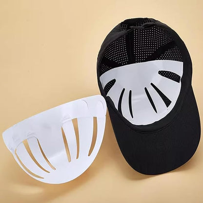 6 Pack Universal Baseball Cap Inserts - White, Plastic, Foldable, Keeps Shape, Home Storage, Display - Cartoon Pattern, Unisex Adult, Classic Style