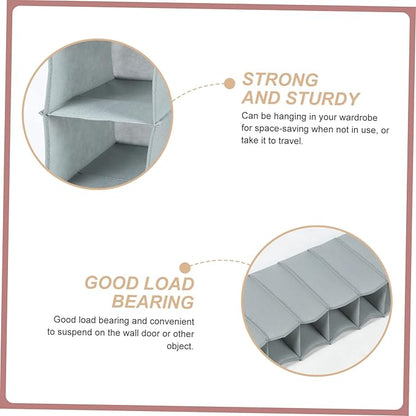 Multi-layer Foldable Shoe Organizer Pouch Portable Storage for Closet and Door Space-saving Hanging Design and Versatile Storage for Indoor and Outdoor Use