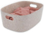 Welaxy Large Felt Storage Basket with Handles, Nodic Beige Open Bin for Shelves, Books, Toys, Laundry & Home Organization (Oatmeal)