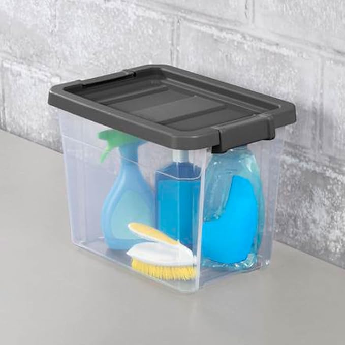 Sterilite Box Stacker Modular Clear 30QT 14733V06
