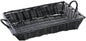 HUBERT Basket with Handles Black Wicker - 16" L x 11" W x 3" H