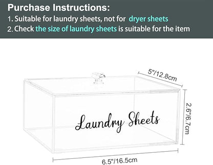 VOTLEVT Acrylic Laundry Detergent Sheets Holder, Laundry Sheets Holder with Lid, Laundry Sheets Container Laundry Room Organizers