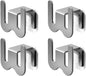 4 Pack No-Drill RV Shoe Rack - Over Door/Wall-Mounted Shelf, Space-Saving Aluminum Organizer for RV/Camper, Home, Holds Slippers, Sneakers, Drying Rack for Bathroom, Hallway (Black Set)