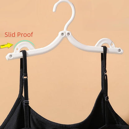 20Pcs Travel Hangers Space Saving Portable Folding Coat Hangers Travel Accessories Essentials for Traveling Camping Flying RV Cruises Suitcase Foldable Clothes Drying Rack (White)