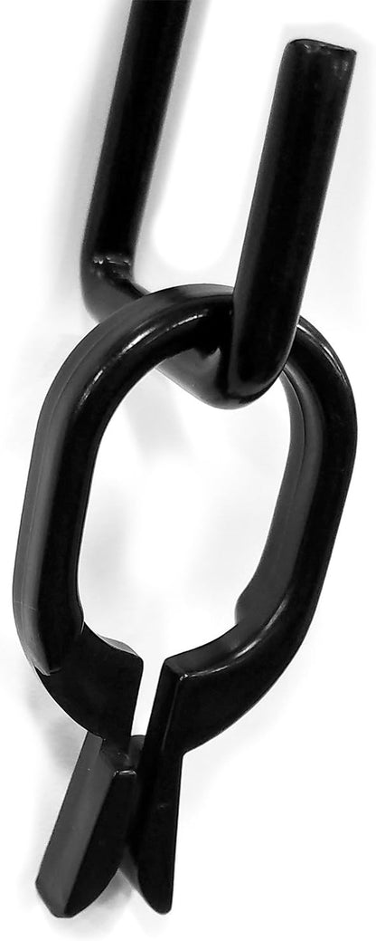 Black Scarf Clip Hangers for Retail, Economic Plastic Fine Garment Pinch Hooks, 100 Pack
