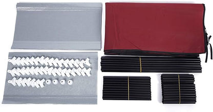 10-Tier Non-Woven Fabric Shoe Rack, Large Shoe Shelf, 2 Side Pockets Shoes Storage Cabinet Organizer with Dustproof Cover for Closets, Bedrooms, Garages, Wine Red