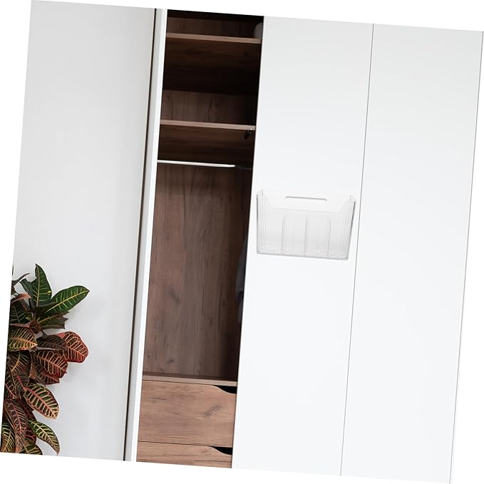 Alipis Adhesive Mount Cabinet Door Organizer Wall-mounted Storage Rack Kitchen Accessories Plastic Organizer